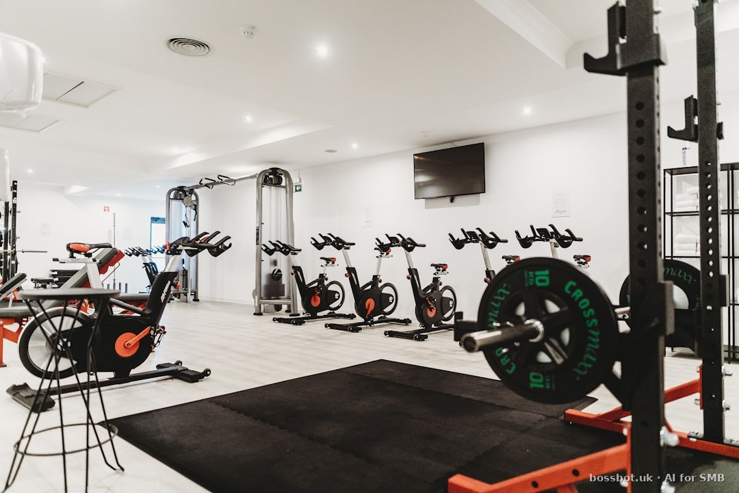Empty fitness gym with equipment