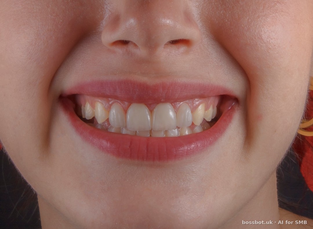 A close up of a person's mouth