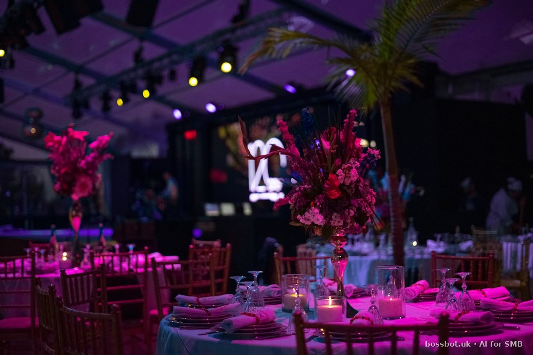 Egyptian event planning ballroom setup