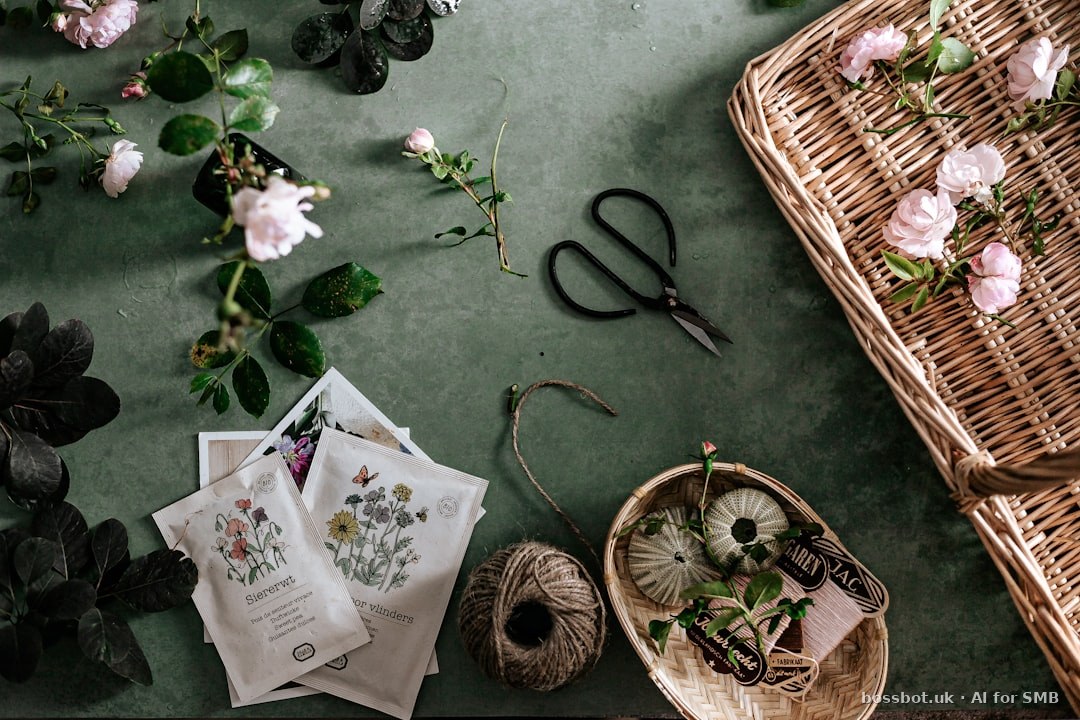 Portuguese florist arranging bouquet