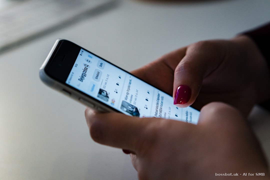 A person holding a device