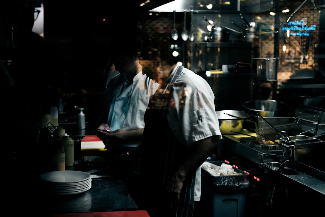 Man wearing apron