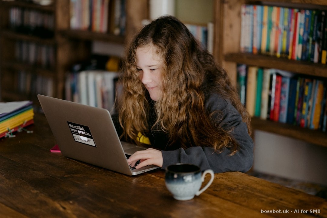 Woman in black jacket using macbook pro